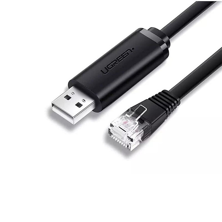 Cáp lập trình Console USB 2.0 sang LAN dương Ugreen 204ET50773CM 1.5M màu Đen hàng chính hãng