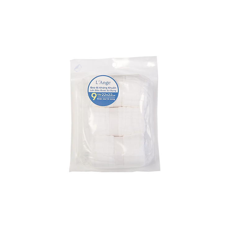 Khăn L'Ange 9 lớp cho bé (set 3) Chính hãng Ưu đãi - Hình ảnh 3