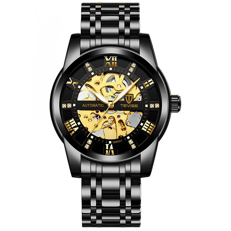 Đồng hồ cơ Automatic dành cho nam dây thép TEVISE T9005A