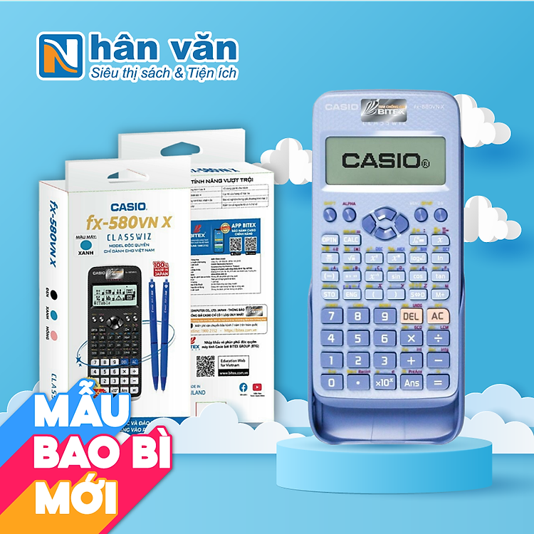 Máy Tính Casio FX580VN X-BU – Màu Xanh