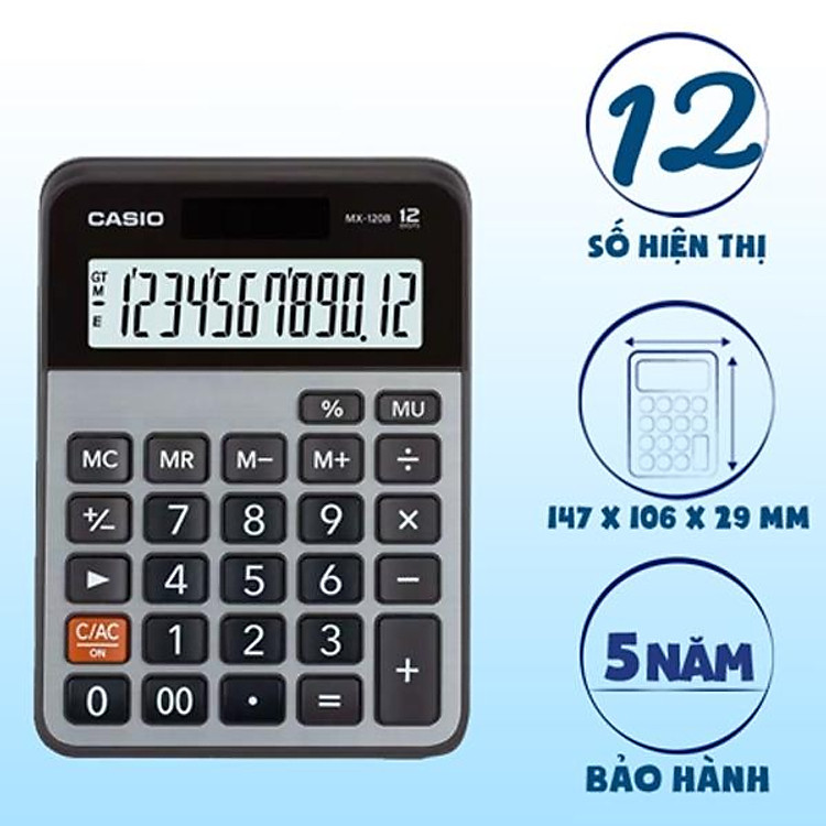 Máy Tính Casio MX-120B-W-DC - Ảnh 5