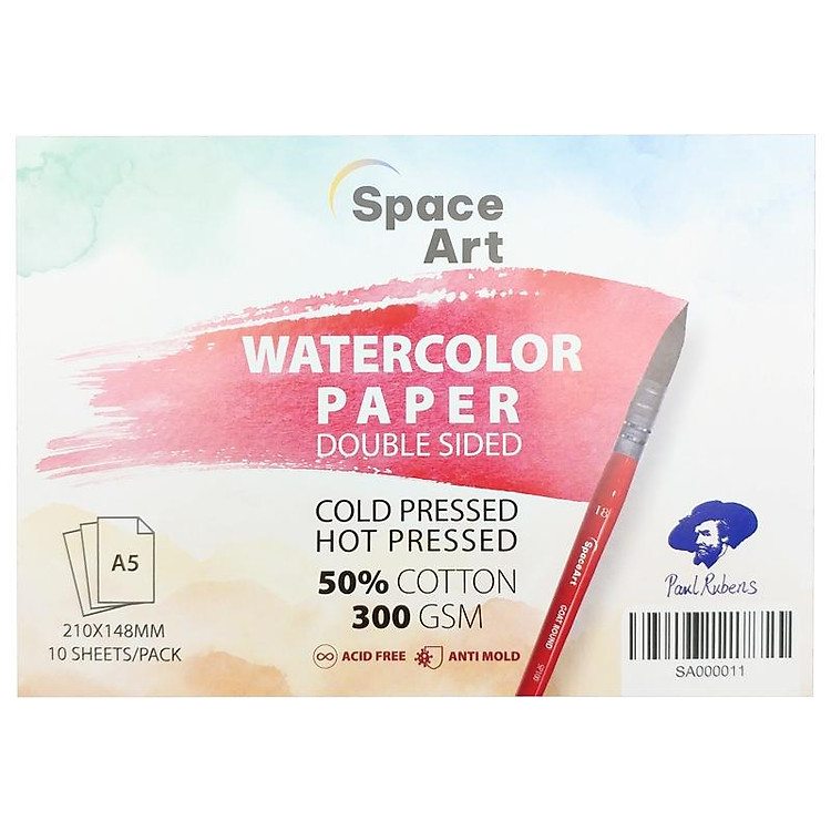 Giấy Vẽ Màu Nước A5 300gms (10 tờ) - Ảnh 2