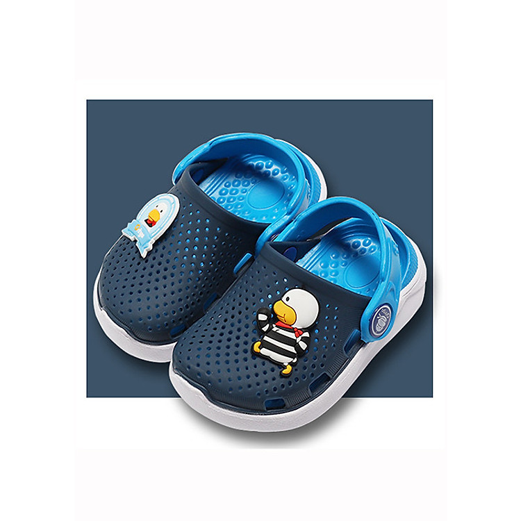 Dép sục đi mưa cho bé gắn sticker con vịt