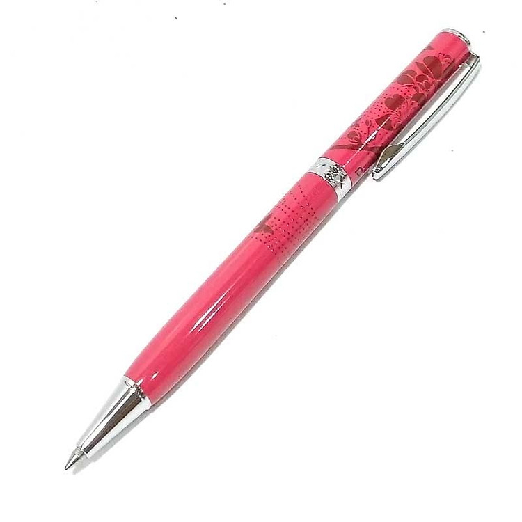 Bút Bi Kim Loại Nắp Vặn Cao Cấp Hoa Hồng Mực Xanh - Pentel B811B1-C - Ảnh 2