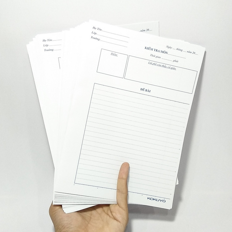 Giấy Kiểm Tra B5 Kẻ Ngang (30 tờ) - Ảnh 3