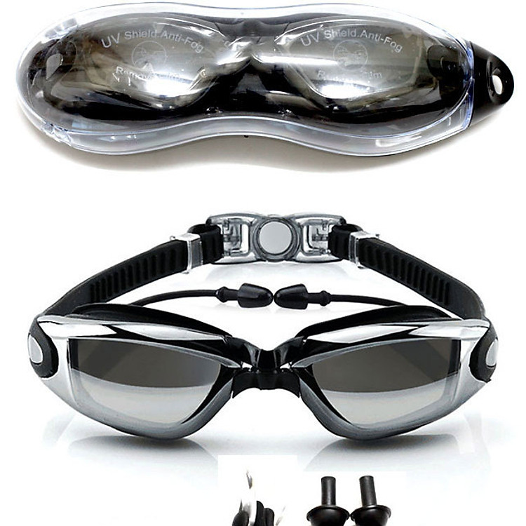 Kính bơi chống vào nước và hơi sương tráng gương chống tia UV tặng tai nghe và kẹp bịt mũi chống nước YouYou Sport 6615