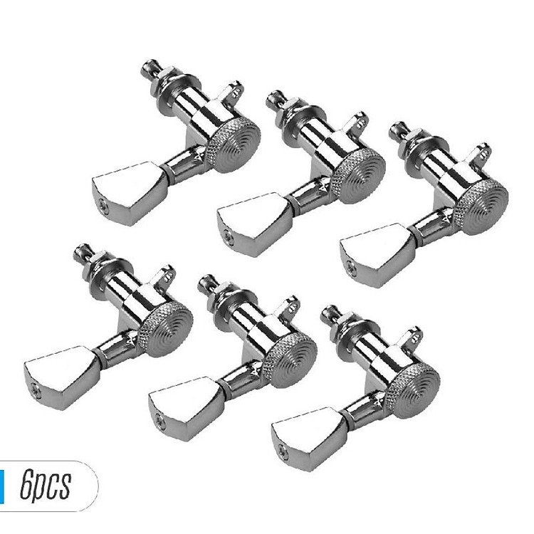 Electric Guitar Machine Heads Knobs String Tuning Pegs Locking Tuners Pack of 6 Pieces 6R Guitar Accessories with Mounting Screws