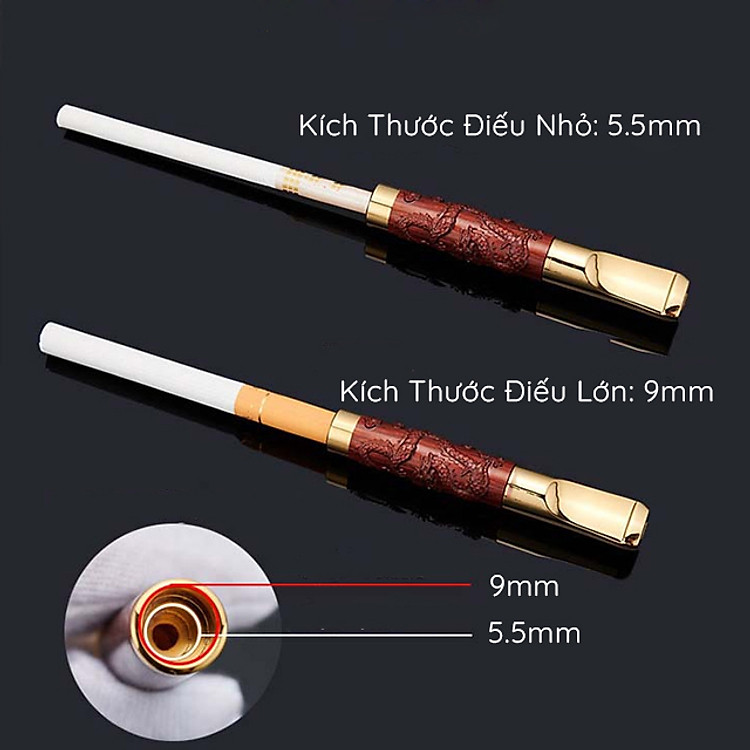 Tẩu Lọc Thuốc Gỗ Đàn Hương Cầm Tay 357ZB - Ảnh 4