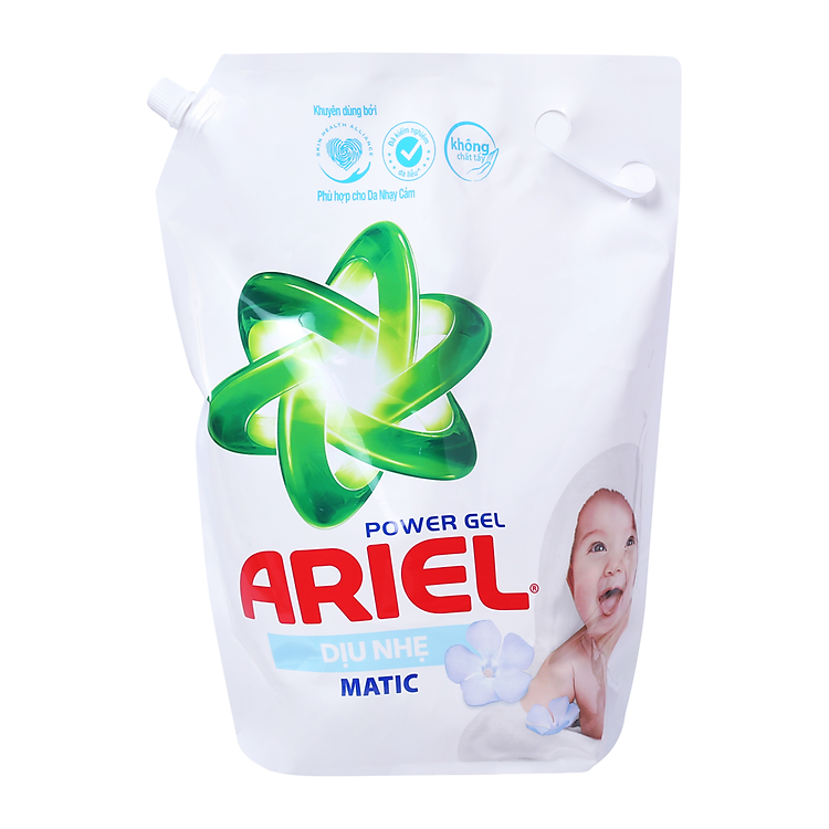 Nước Giặt Ariel Dịu Nhẹ Cho Da Nhạy Cảm Dạng Túi 3.25KG