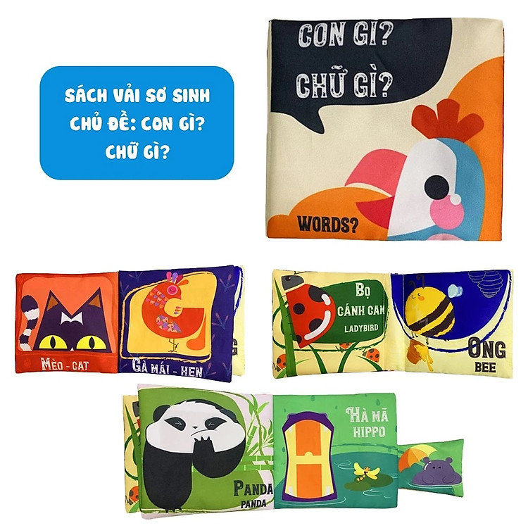 Tìm mua tại Avakids: Sách Vải Song Ngữ Việt Anh Cho Bé - Ngập tràn khuyến mãi