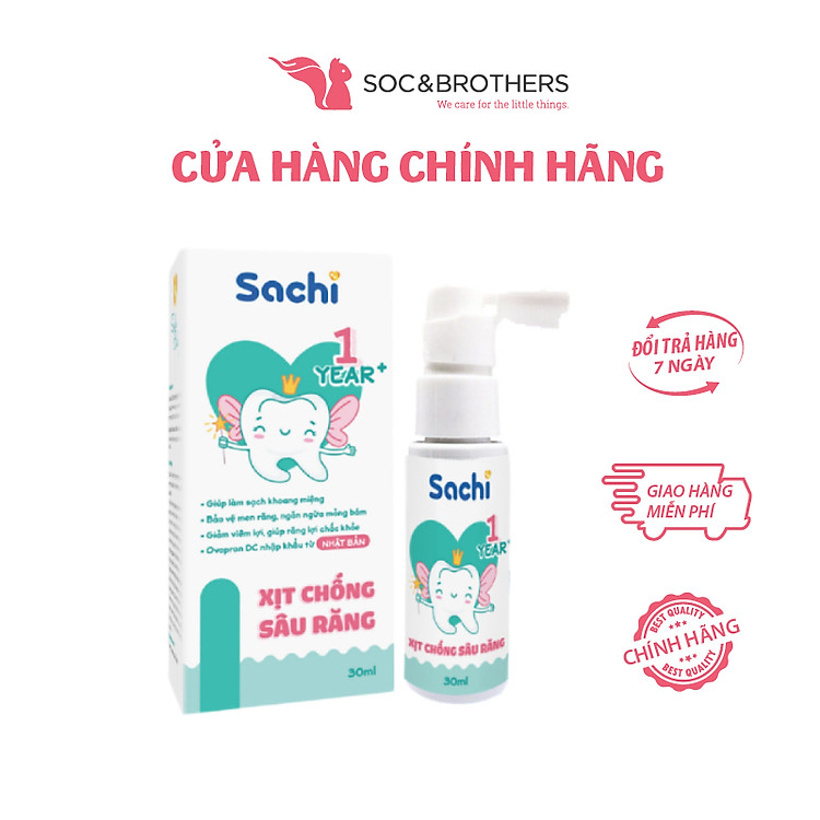 Chọn mua tại Shopee: Xịt ngăn ngừa sâu răng Sachi 30ml mua giá tốt nhất tại Shop Mall