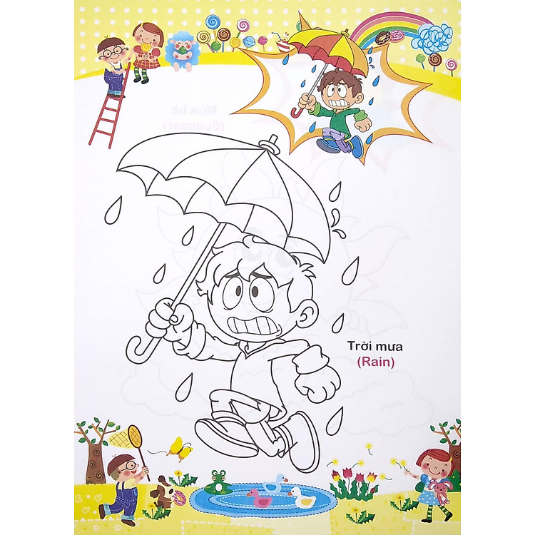 Bé Tập Tô Màu Và Học Tiếng Anh Theo Chủ Đề - Bé Nhận Biết Thời Tiết - Ảnh 6