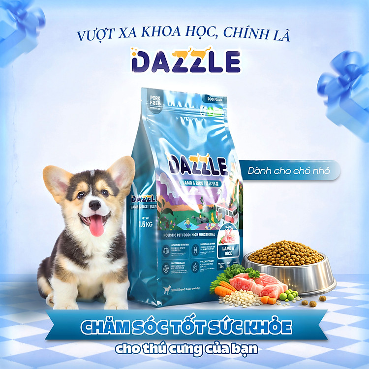 Thức ăn Dazzle Chăm Sóc Tốt Sức Khỏe Cho Chó 1.5KG