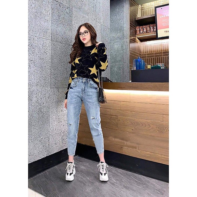 Quần jean nữ rách gối cực cá tính JNCT5 (Lên Dáng Cực Xinh)