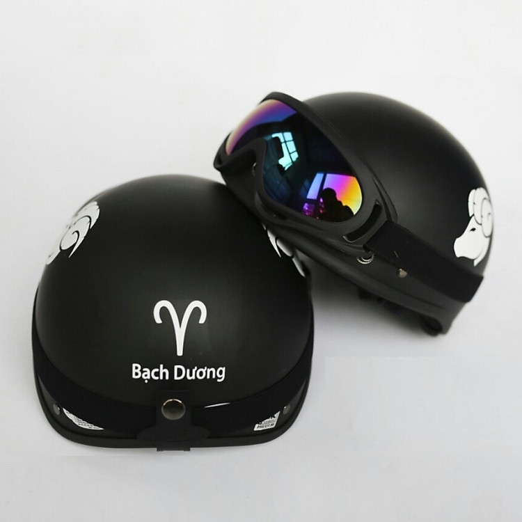 Mũ Bảo Hiểm 12 Cung Hoàng Đạo Tặng Kính UV Cao Cấp