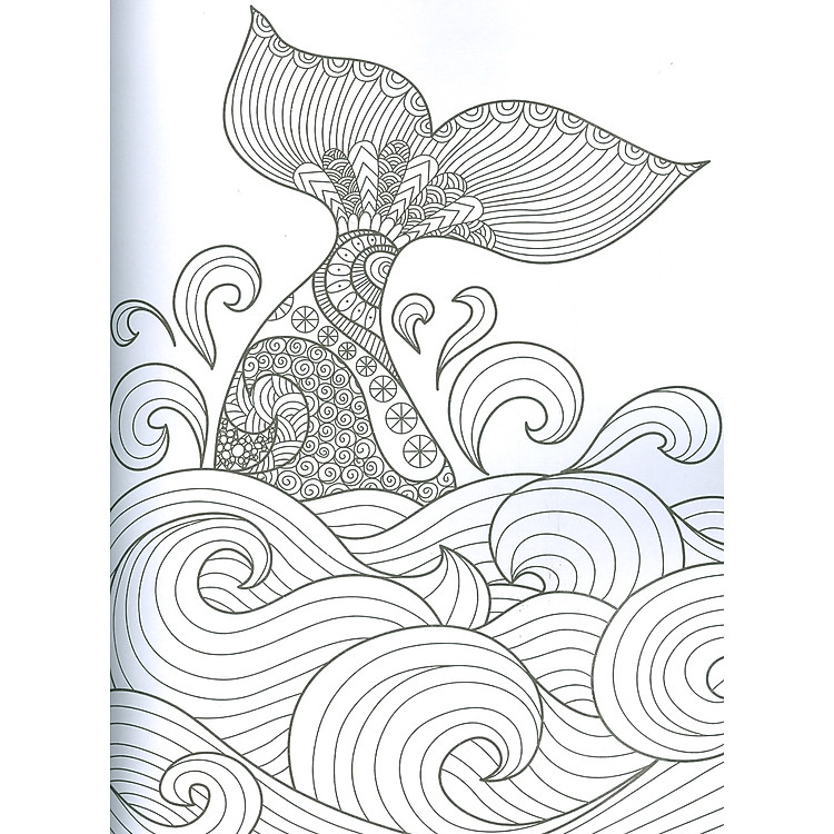 Ocean - Adults Colouring Book (Sách Tô Màu Dành Cho Người Lớn: Đại Dương) - Ảnh 4