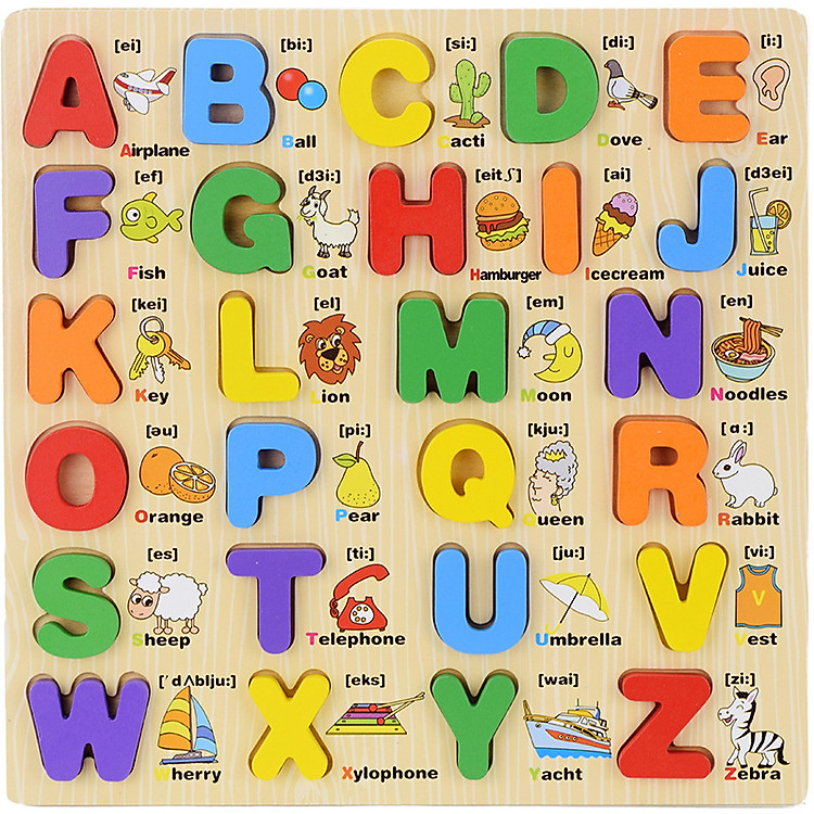 Bảng lắp ghép chữ cái và chữ số tiếng anh cho bé học tiếng anh Sớm