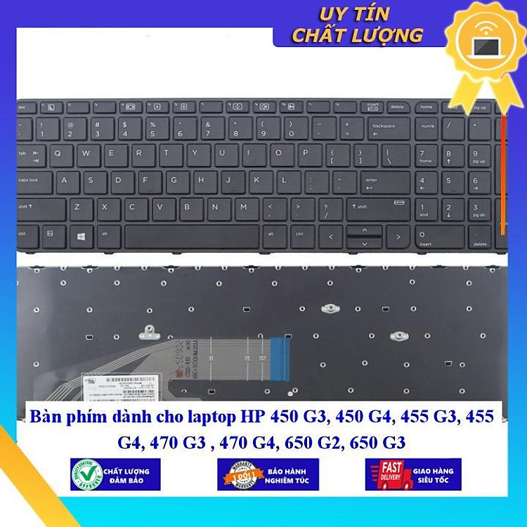 Bàn phím dùng cho laptop HP 450 G3 450 G4 455 G3 455 G4 470 G3 470 G4 650 G2 650 G3 - Hàng Nhập Khẩu New Seal