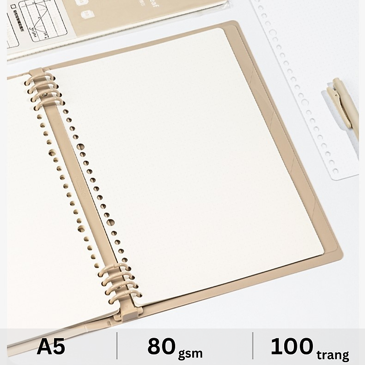 Sổ Còng A5 Bìa Nhựa Cứng (120 - 200 trang) - Ảnh 2