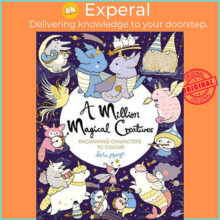 Sách - A Million Magical Creatures : Enchanting Characters to Colour by Lulu Mayo (UK edition, paperback)