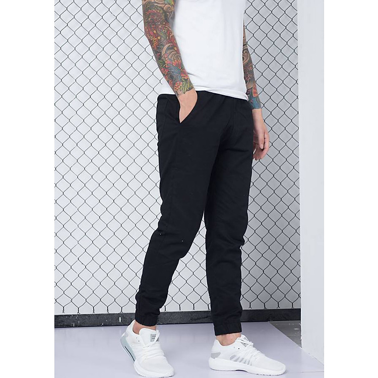 Quần Jogger Kaki Nam Màu Đen Trơn JOGGER56 - Jogger