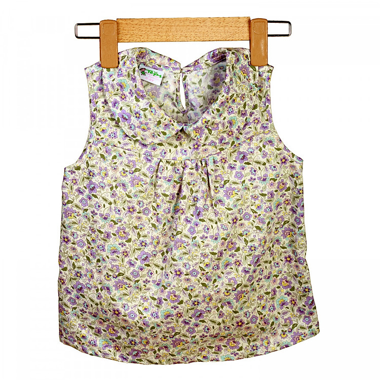 Áo Sát Nách Cổ Sen Bé Gái Teps A020 In Bông Nhí