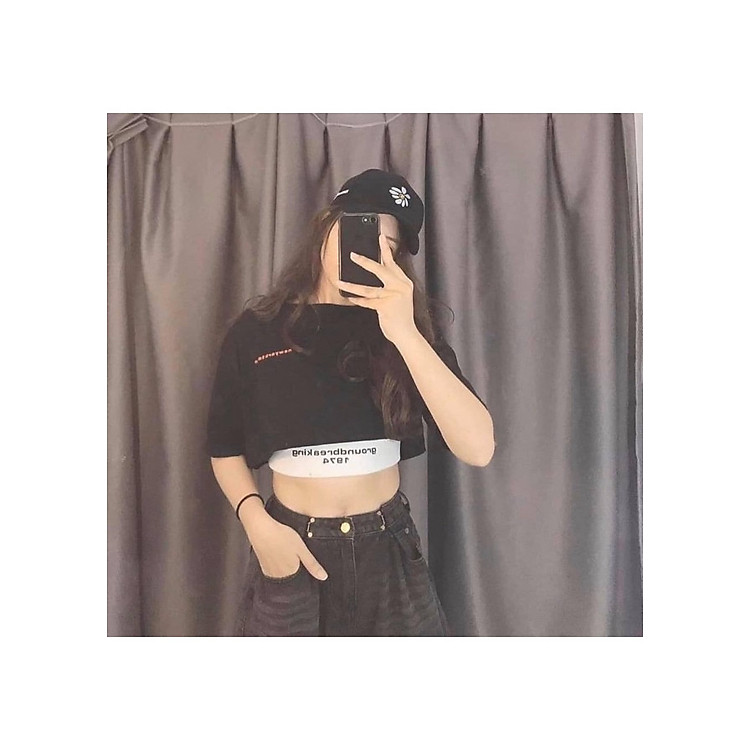 Áo croptop 1974 nữ sexi, Chất liệu cotton mềm mịn, loại ngắn kết hợp 2 trong 1, họa tiết bắt mắt thời trang, form free size, màu sắc đơn giản, hàng đẹp