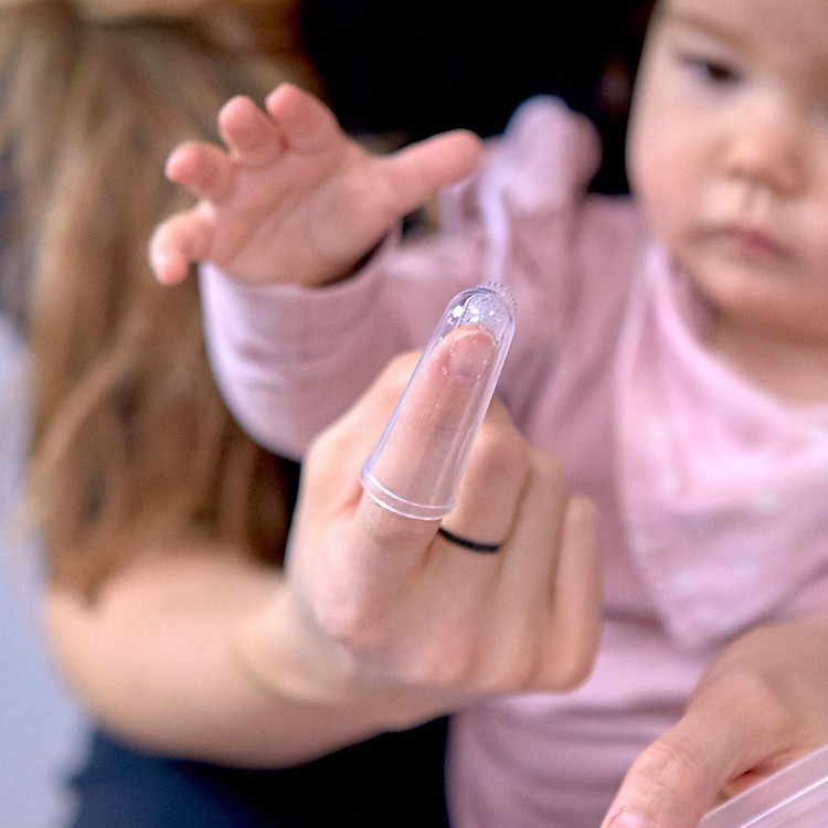 Bộ bàn chải và rơ lưỡi silicon cho bé Chính hãng Giá rẻ - Hình ảnh 4