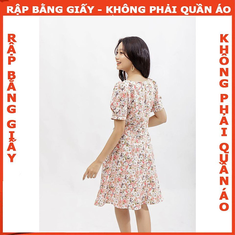 Rập giấy mã 982 - đầm tay phồng nhún trước ngực (BẢN VẼ) - Ảnh 5