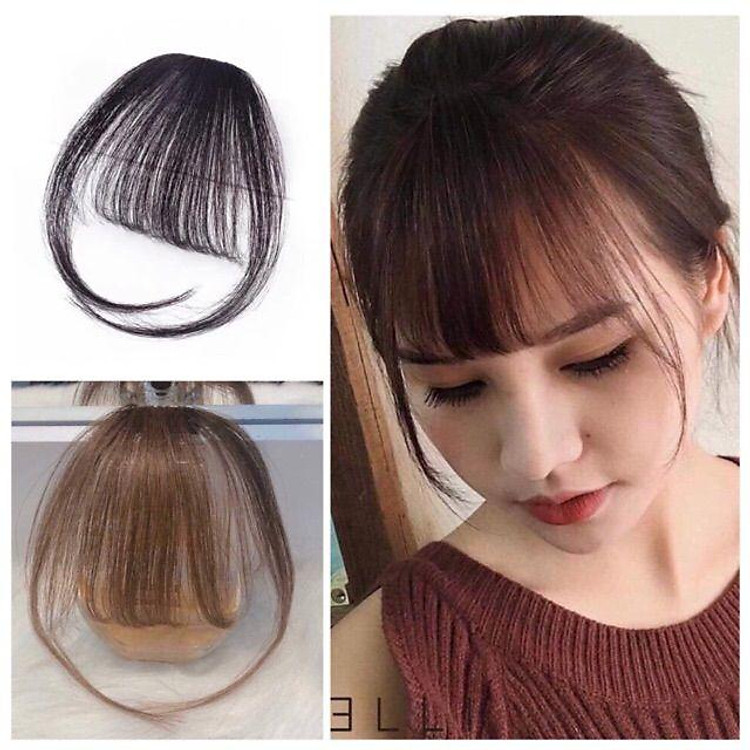 Tóc giả nữ đẹp ️️ FREESHIP ️️ mái thưa tóc thật 100%