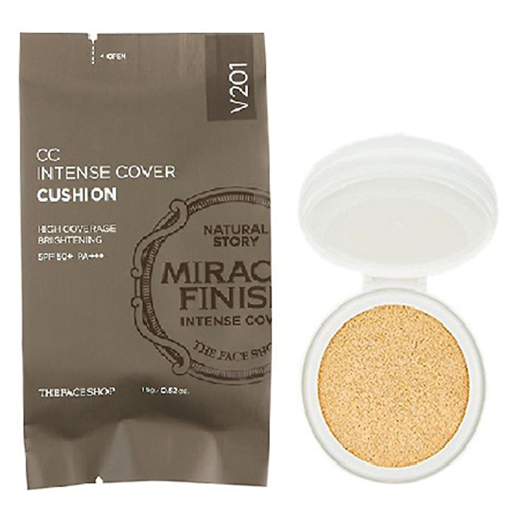 Lõi Phấn The Face Shop CC Intense Cover Cushion SPF50+ PA+++ Refill 34201234 (15g) - V201