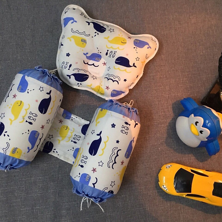 Sét gối chống móp đầu và chặn cho bes chất cotton hàn quốc