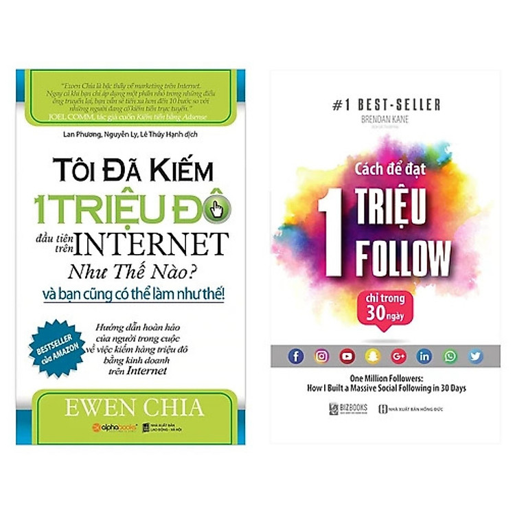 Combo 2Q: Tôi Đã Kiếm 1 Triệu Đô Đầu Tiên Trên Internet Như Thế Nào Và Bạn Cũng Có Thể Làm Như Thế + Cách Để Đạt 1 Triệu Follow Chỉ Trong 30 Ngày (Sách Kinh Doanh/Marketing/Mạng Xã Hội)