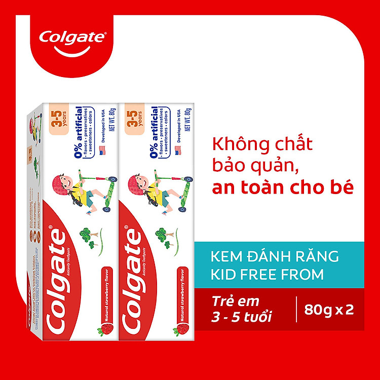 Bộ đôi kem đánh răng Colgate trẻ em Chính hãng Giá rẻ - Hình ảnh 3