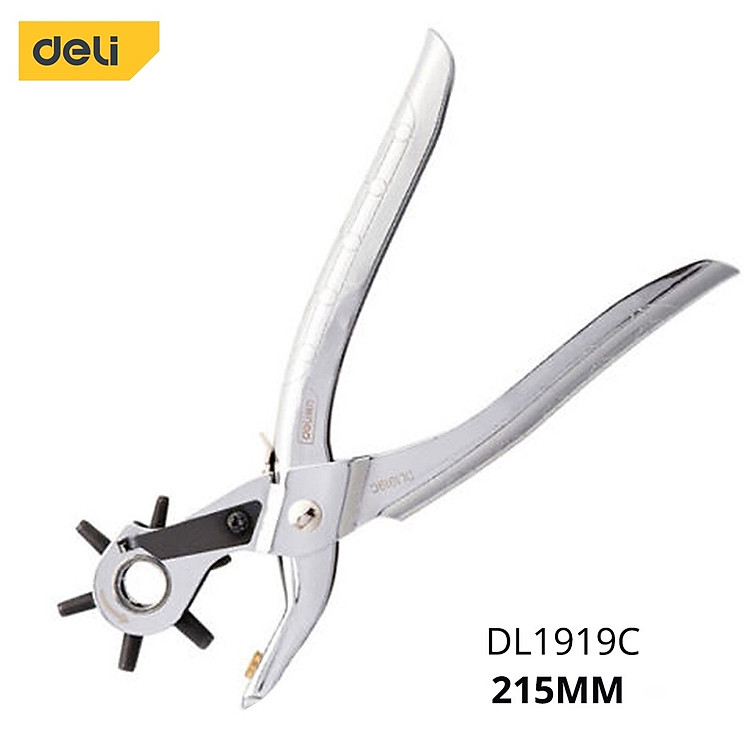 Kìm Bấm Lỗ 9 Inch Deli Tools Màu Đen Cao Cấp - Kích Thước Lỗ Bấm Đa Dạng Phù Hợp Với Nhiều Nhu Cầu Khác Nhau - DL1919