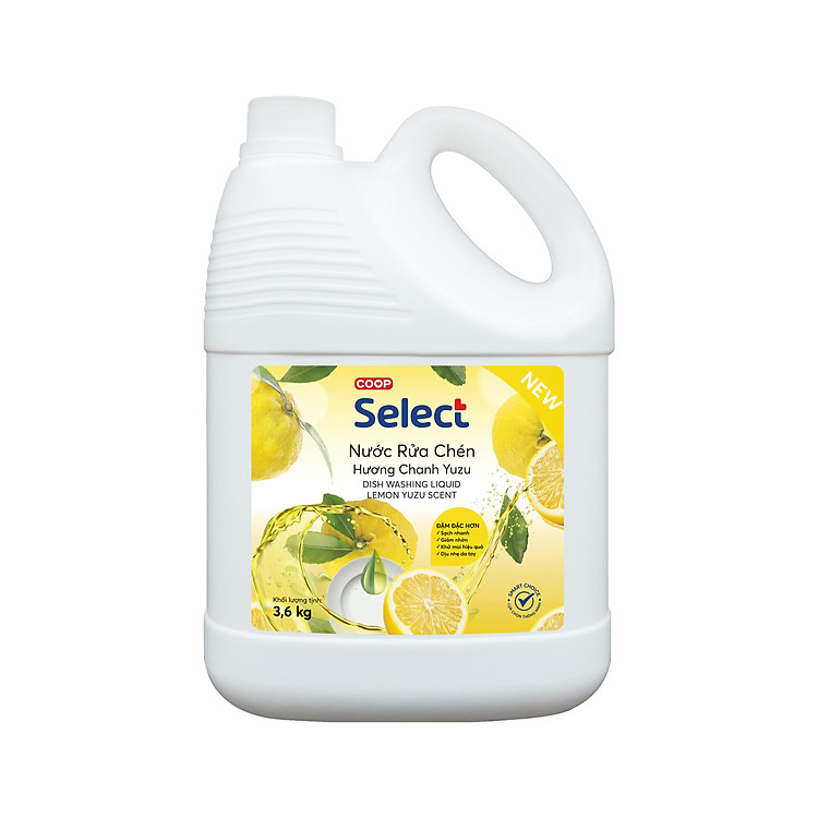 Nước rửa chén Co.op Select hương chanh yuzu 3.6kg-3557656