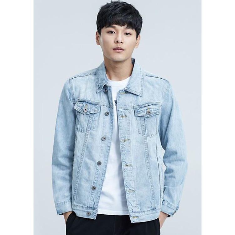 áo khoác jean nam trơn