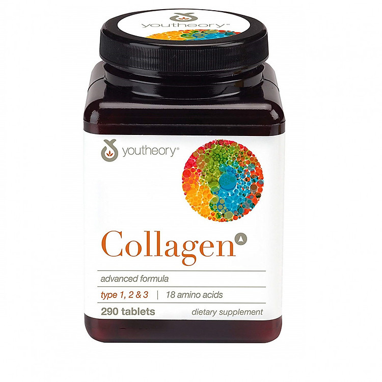 Thực phẩm chức năng Viên uống bổ sung Youtheory Collagen Type 1,2,3 (290 Viên) - Nhập khẩu Mỹ
