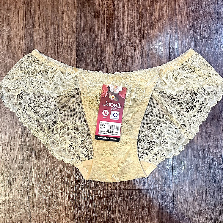 Quần lót nữ Jobelli 1277 ren hoa mềm mại ôm nữa mông đính nơ dễ thương