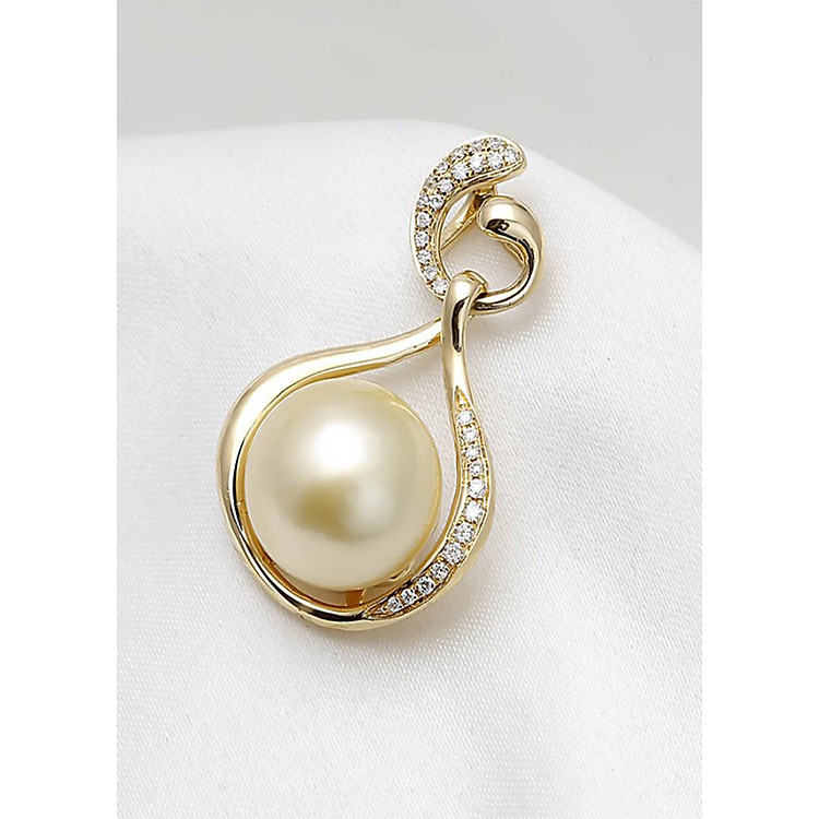 Mặt dây chuyền vàng 18k ngọc trai biển Yelo 11-12mm