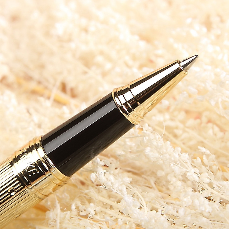 Bút Ký Mực Gel Vỏ Kim Loại Baoke - Vàng - Ảnh 3