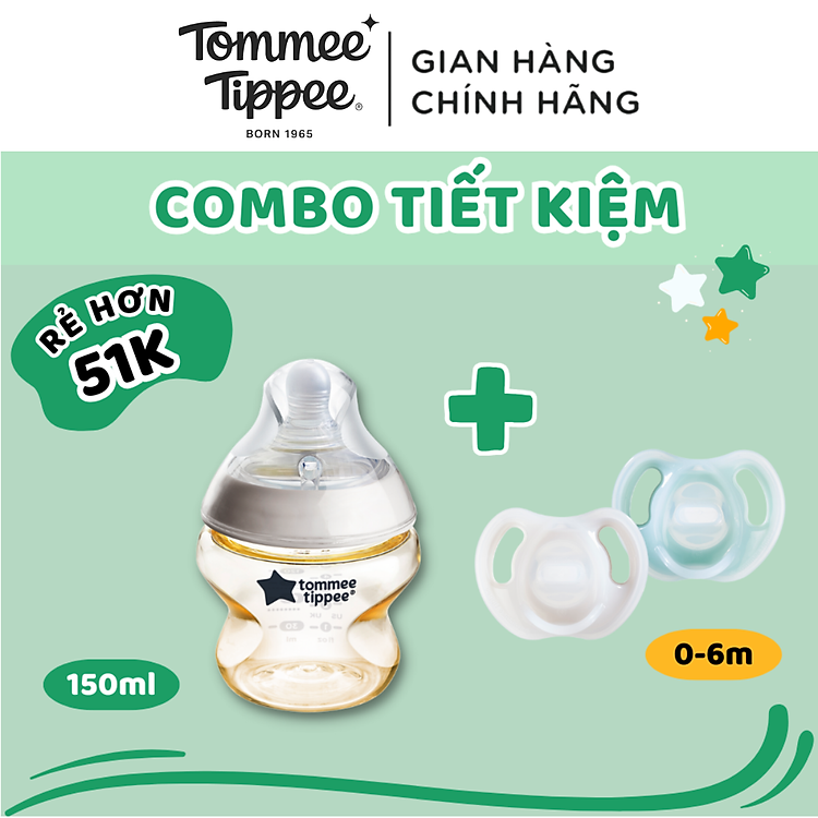 Combo Ty Ngậm & Bình Sữa Tommee Tippee Uy tín Giá tốt