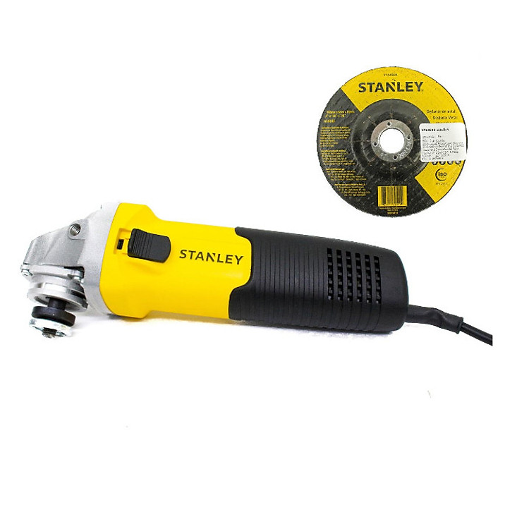 Combo Máy mài cầm tay Stanley STGS6100-B1 680W và Đĩa mài sắt Stanley STA4500 100 x 6 x 16mm T27