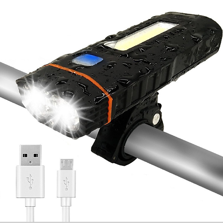 Đèn Xe Đạp Chống Nước | LED Siêu Sáng 1000 Lumens | Pin 4000 mAH Kiêm Sạc Dự Phòng Điện Thoại | Đèn COB Sáng Tối Đa 20 Giờ
