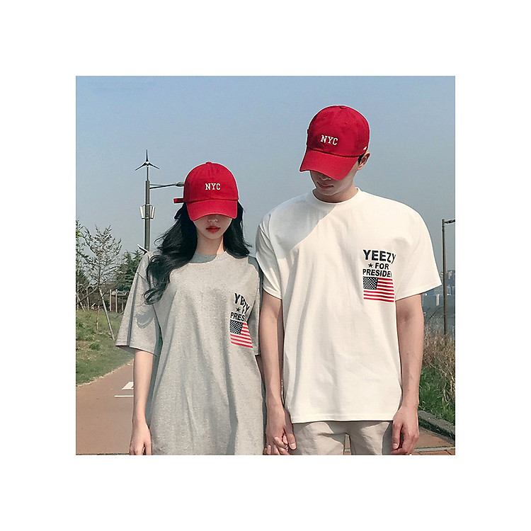 Áo thun đôi nam nữ in logo