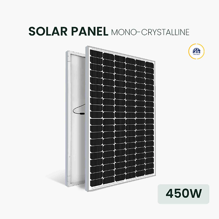 Tấm pin năng lượng mặt trời 24v 450w Blue Carbon