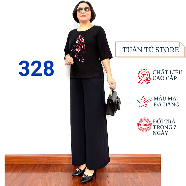 Đồ Bộ Đũi Trung Niên Chất Liệu Đũi Cao Cấp Cho Mẹ Và Bà Mặc Đi Tiệc Đi Chơi - Tuấn Tú Store 68