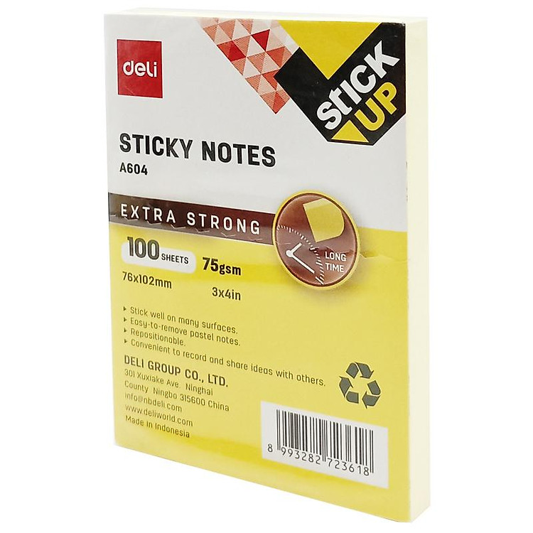 Giấy Note Deli EA604 76 x 102 mm 75gsm (100 tờ) - Ảnh 2
