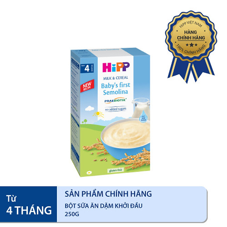 Bột ăn dặm dinh dưỡng Sữa - Ăn dặm khởi đầu HiPP Organic 250g