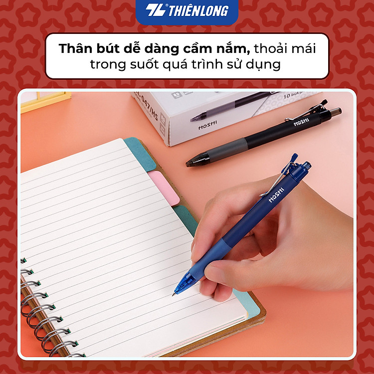 Bút gel Hoshi Thiên Long GEL-047/HS - Mực xanh - Ảnh 7